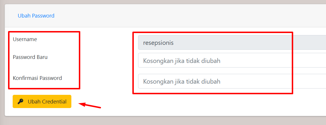 Masukan Password Baru